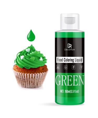 Food coloring - 160ml of liquid concentrated food colors for cakes decoration baking cookies macaron - sugar -free food coloring for drinks tortendendeko DIY Slime Osterei (green)