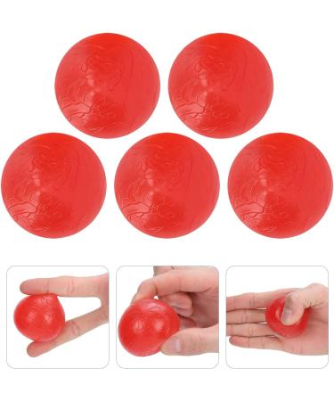 Verdant Touch Hand Grip Ball 5 Pack - Stress Relief Massage Grip Balls for Office & Home - Red Peach Shape - International Shipping Available - Buy Online on GoSupps.com