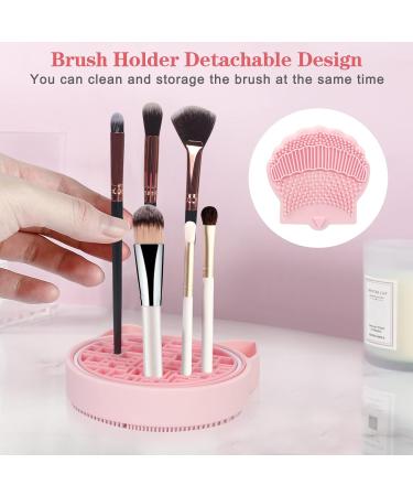 Songaa Silicone Makeup Brush Cleaning Mat & Organizer | Claw Shaped Brush Cleaner Pad - Pink - Buy Online on GoSupps.com