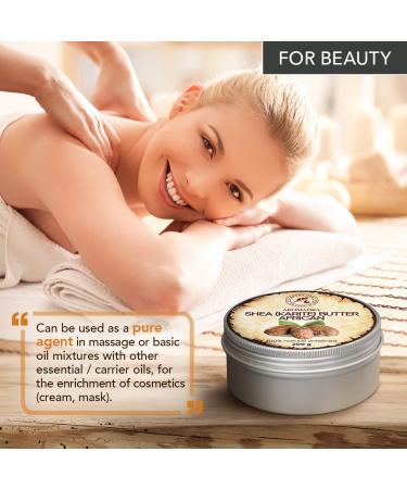 Pure Cold-Pressed Shea Butter 200g - Authentic Ghanaian Karit Body Butter for Face Body & Hair - Intensive Care - Natural Moisturizer - Buy Online on GoSupps.com