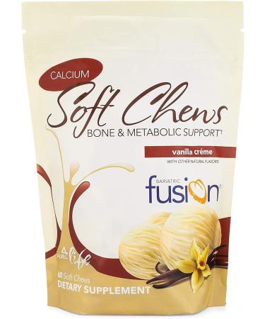 Bariatric Fusion Calcium Citrate & Energy Soft Chew Bariatric Vitamin | Vanilla Flavored | Sugar Free | Bariatric Surgery Patients Including Gastric Bypass and Sleeve Gastrectomy | 60 Count Vanilla Creme