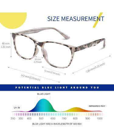 DUCO Blue Light Filter Glasses for Men & Women - Super Light Anti-Fatigue Computer Glasses with UV Protection | Style 2144 Gray - Buy Online on GoSupps.com