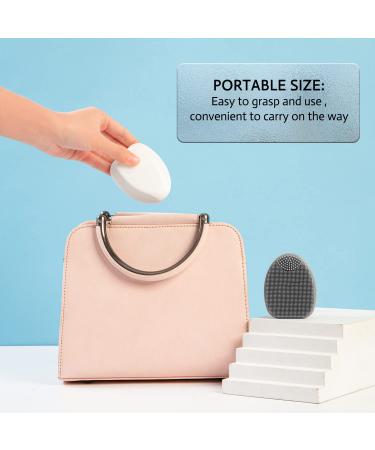 HieerBus Silicone Face Scrubber - Manual Exfoliating Brush for Sensitive Skin - Blackhead Removing, Pore Cleansing and Massaging Tool - Grey+White - Buy Online on GoSupps.com