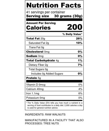 Raw Walnuts 44 oz - Kosher Certified Halves & Pieces - 100% Natural & Unsalted - Non-GMO - Vegan & Keto Friendly | 2.75 lb Pre-Shelled - Buy Online on GoSupps.com