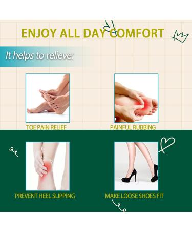 Shoe Fillers for Loose Shoes - Anti-Slip Toe Inserts for Perfect Fit | 2 Pairs Black - Buy Online on GoSupps.com
