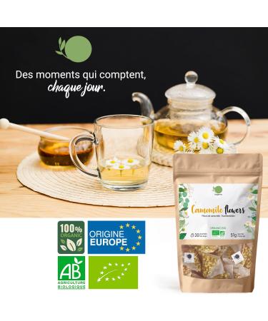  Origeens ORIGEENS ORGANIC CAMOMILE INFUSION Origin Europe 30 pyramids | Bulk Infusion Organic Sleep and Digestion Herbal Tea | German Chamomile Flowers - Organic Wild Chamomile - Buy Online on GoSupps.com