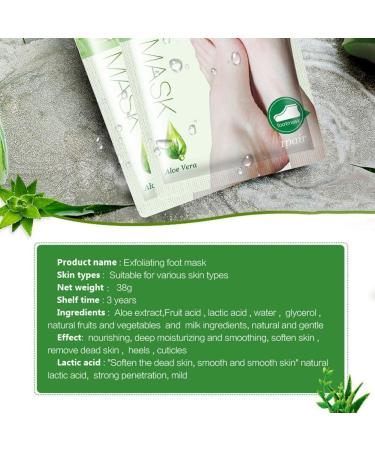 Xuejian Aloe Vera Foot Mask Socks - Exfoliating Peeling Socks for Pedicure & Callus Removal - Buy Online on GoSupps.com