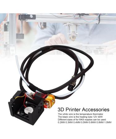 MK8 Extruder Hotend Kit for CR10S - 3D Printer Nozzle Set (0.2MM to 1.0MM) - Low Retraction 12V 40W - Buy Online on GoSupps.com