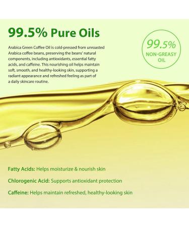 ATOANY AntiWrinkle Coffee Oil 100 Pure and Natural Green Arabica Coffee Oil for Face Body Hair AntiPuffiness and Firm Skin Coffee Oil Skin Care Cold Pressed and Vegan 60 ml - Buy Online on GoSupps.com