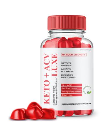 Luxe ACV Gummies Original Powerful Formula Maximum Strength Vitamin B12 Beet Root and Pomegranate (1)