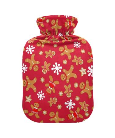 Christmas gingerbread heat bottle with reference heat bottles for pain relief heat bottle water bag feet and bed warmers for sports injuries 2l