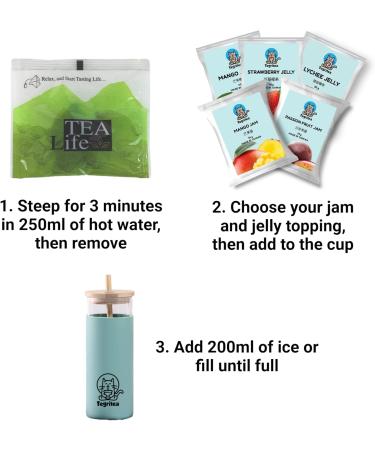 Best Bubble Tea DIY Kit | Ready In 1 Minute | 500ml Per Serving (Passion Fruit | Mango Green Tea 6 Servings w/Deluxe Cup) 6 Servings w/ Deluxe Cup - Buy Online on GoSupps.com