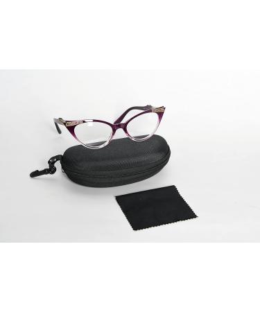 Eyekepper Cateyes Women's Reading Glasses - Purple-Transparent 1.50 | Stylish Lightweight & International Shipping - Buy Online on GoSupps.com