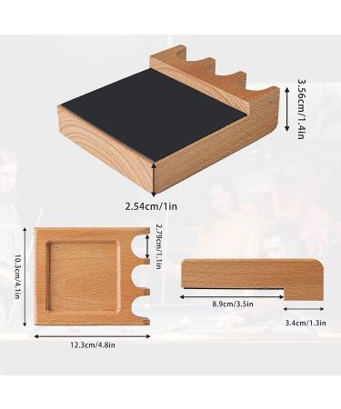 CLACKIBUKVYZ Portable Pool Stick Holder - Holds 3 Cues on Table, Bar, or Chair - Solid Wood with Non-Slip Pad - Buy Online on GoSupps.com