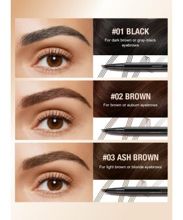  PCC PTYXIS Eyebrow Feather - Waterproof eyebrow feather with forked tip 3D waterproof eyebrow feather contour feather with micro pattern (#1 1ml) - Buy Online on GoSupps.com