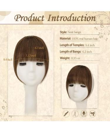 100% Remy Real Hair Clip-In Bangs | Sofeiyan Fringe Extensions | Natural Red-Brown Ponytail Hair for Women - Buy Online on GoSupps.com