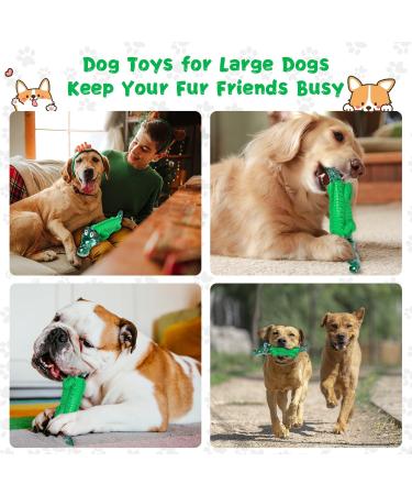 ALEATH Indestructible Dog Chew Toy for Large & Medium Breed - Tough Dog Toys for Aggressive Chewers - Green - Buy Online on GoSupps.com