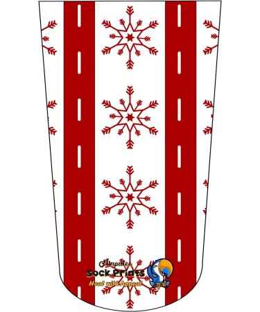 Snowflake Red White 3Ply Stump Sock - Amputee Stump Cover - Buy Online on GoSupps.com