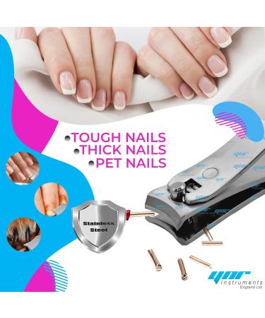 Nail Clippers - YNR England Large Toe Nail Clippers for Thick Nails with Wide Jaw Opening Sharp Curved Blade Fingernail Clippers Heavy Duty Nail Cutter Trimmer for Men Seniors with Nail File - Buy Online on GoSupps.com