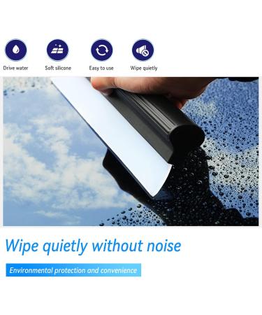 Silicone Water Blade Anti-Slip Non-Scratch Squeegee T-Bar Water Wiper Car Window Water Wiper Scraper Squeegee for Cleaning Bathroom Shower Mirror Glass Kitchen Countertop Sink - Buy Online on GoSupps.com