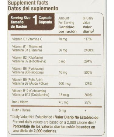 Bedoyecta Multivitamin with Iron, Folic Acid, Vitamin C, B1, B2, B9, and B12 - 30 Count (Pack of 1) - Buy Online on GoSupps.com