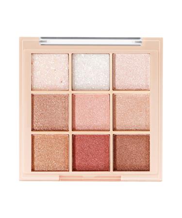 d's Eyeshadow Palette - Matte Eyeshadow Powder 9 Colors Highly Pigmented Glitter Luxury Long Lasting Shimmer Makeup Palette for Party Bar Daily Use