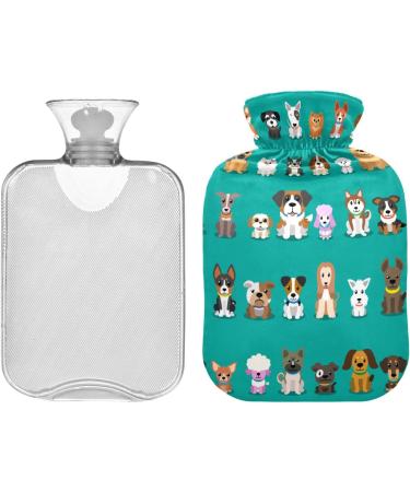 Heat Bottles for Pain Relief - Cartoon Dog Design 2L Water Heating Pillows for Neck & Shoulder Comfort - Buy Online on GoSupps.com