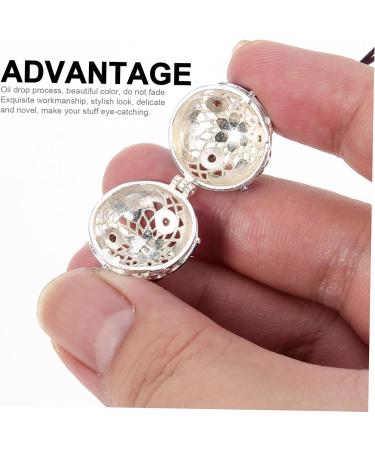 2pcs Sachet Ball Pendant DIY Crafts Phone Strap Cell Hollowed Charm Pendant for DIY String Hanging Silverx4pcs 11X2.3CMx4pcs - Buy Online on GoSupps.com