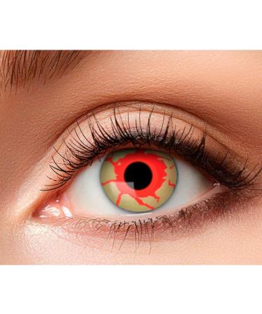 Boland 40006 Bloodshot Red Colored Contact Lenses - Monthly No Prescription 2 Pieces for Halloween & Costume Fun - Buy Online on GoSupps.com