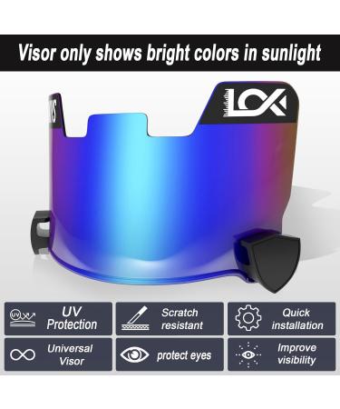 LOKIYS Football Visor for Youth & Adult Helmets - Blue | Enhance Your Game with Premium Protection - Buy Online on GoSupps.com