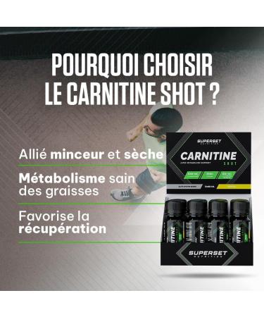 Superset Nutrition - Carnitine Shot (12x60ml) - L-Carnitine in oral solution for optimal absorption - Ideal in dry periods! -Tropical flavor - Buy Online on GoSupps.com