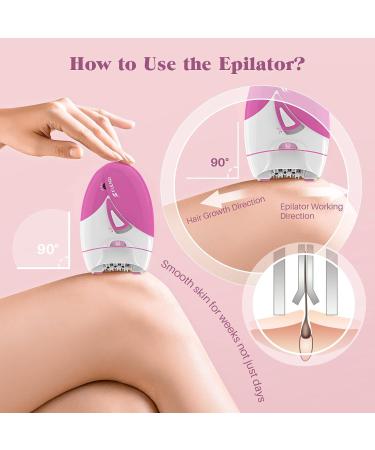 Buy Women's Epilator with LED Light - Wireless Hair Removal for Face Body Armpit Bikini & Leg | International Shipping - Buy Online on GoSupps.com