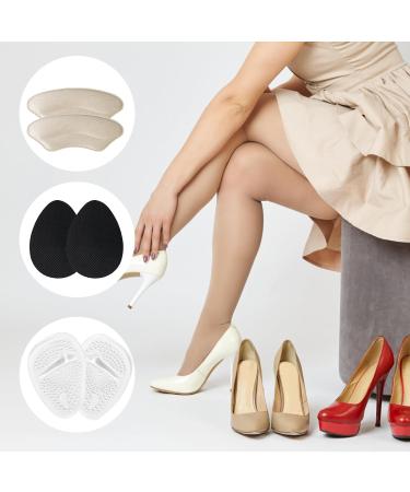6 Pairs Heel Pads for Women - Comfortable Shoe Inserts Heel Grips & Liner - Beige Shoe Inserts for Loose Shoes - Buy Online on GoSupps.com