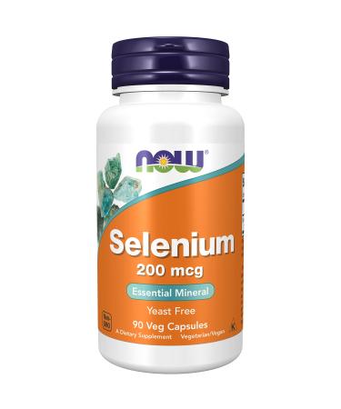 Now Foods Selenium 200mcg 90 Vegan Capsules Lab-Tested Trace Element Selenium Gluten Free SOYA Free Vegetarian