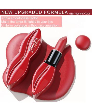Easilydays Matte Lipstick Set - Dark Colors, Moisturizing Velvet Lip Stain, Long-Lasting & High Pigmented - Waterproof Red Pink Coral Lip Gloss for Women (08) - Buy Online on GoSupps.com