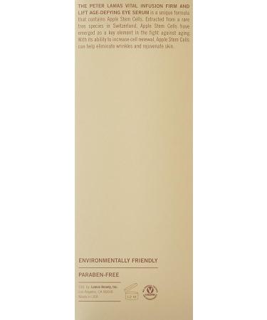 Peter Lamas Firm and Lift Age Defying Eye Serum - Reduce Dark Circles, Puffiness & Fine Lines | Vegan Formula with Collagen Boost - Paraben and Sulfate-Free - Buy Online on GoSupps.com