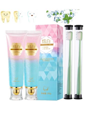 Body accel toothpaste Body Accel Niacinamide Whitening Toothpaste Dazzling White Toothpaste Stain Remover Toothpaste Whitening Complete Care Toothpaste Fresh Breath Toothpaste (2PCs)