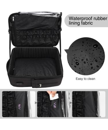 Relavel Professional Makeup Backpack - Extra Large Travel Train Case for Women - Cosmetic Organizer and Brush Holder - Large Black - Buy Online on GoSupps.com