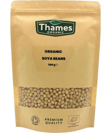 Organic Soya Beans No Additives No Preservatives Raw High Fibre High Protein Vegan GMO-Free - Perfect for Plant-Based Recipes - Thames Organic 1 kg 1 kg (Pack of 1) - Buy Online on GoSupps.com