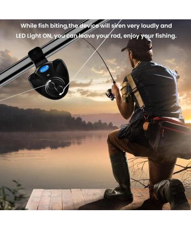 High-Quality Electronic Bite Indicators for Fishing - 4-Piece Set with LED & Vibration Alerts - Buy Online on GoSupps.com