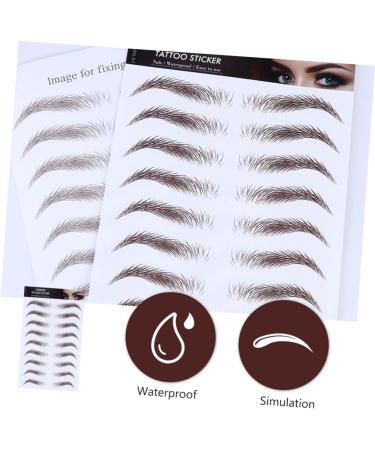 Didiseaon 5pcs Eyebrow Stickers Temporary Brow Tattoos Eyebrow Transfer Stickers Piece of Paper Miss Cosmetic 21x15cm Brown - Buy Online on GoSupps.com