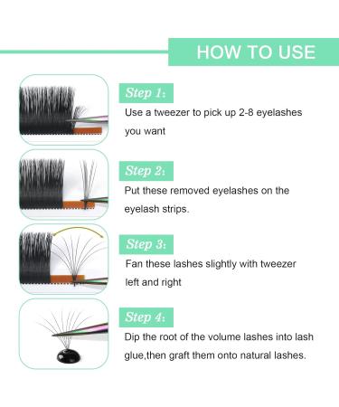 Easy Fan Mega Volume Lash Extensions 12mm D-0.05 | Rapid Blooming C D Curl 9-20mm - Buy Online on GoSupps.com