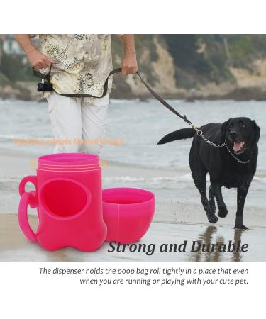 ZENVALY Dog Poop Bag Dispenser Dog Waste Bag Dispenser with Clip Lead 1 Roll of Poop Bags Black - Buy Online on GoSupps.com