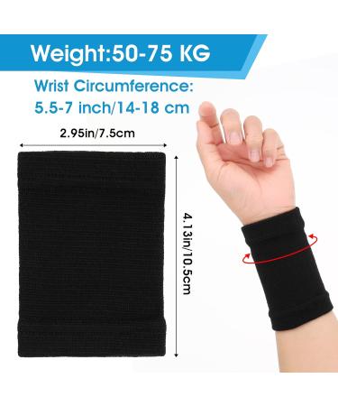 Optimize Wrist Compression Sleeve - 2 Pairs Soft Elastic Brace for Arthritis Pain Relief - Sport Support Wraps for Men & Women - Ideal for Gym Typing Golf & Volleyball (Black - Buy Online on GoSupps.com