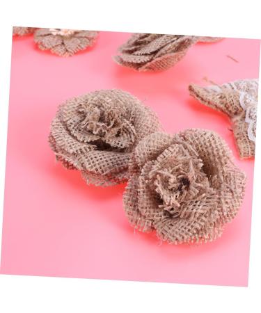 NUOBESTY 20pcs Burlap Hibiscus Flowers Ribbon Hair Bows DIY Craft Making Accessories Roses Manual B5 As Shown Size 1 - Buy Online on GoSupps.com