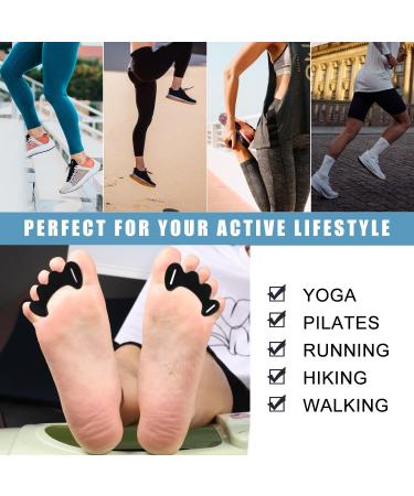 Adjustable Silicone Toe Spacers for Hammer Toes - 2 Pairs - Toe Straighteners for Women Men - Black M - Buy Online on GoSupps.com