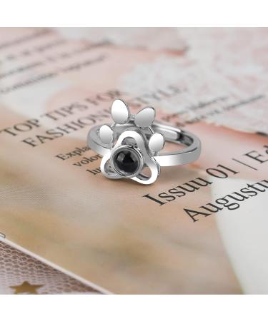 CSSTONE Dog Paw Photo Necklace - 925 Sterling Silver Projection Chain with Picture - I Love You Memory Gift for Women & Pets - Buy Online on GoSupps.com