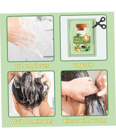 Natural Plant Hair Dye | 10Pcs 30ml Bubble Hair Dye | Mild Fast Coloring & Long-lasting Chestnut Brown - Buy Online on GoSupps.com