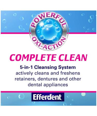 Efferdent Anti-Bacterial Denture Cleanser Tablets - 630 Tablets (126 Each, Pack of 5) - Buy Online on GoSupps.com