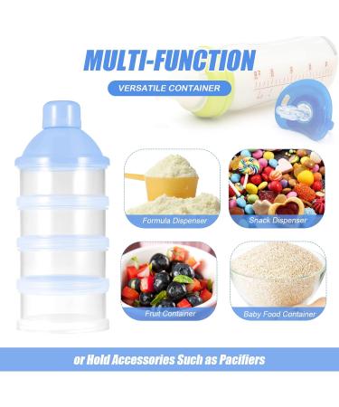 Milk Powder Dispenser Pot - BPA Free Formula Container for Travel & Outdoor Activities (Blue) - Buy Online on GoSupps.com